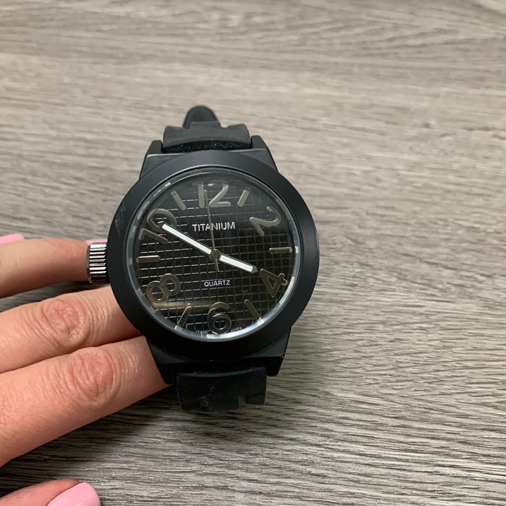 Titanium black watch